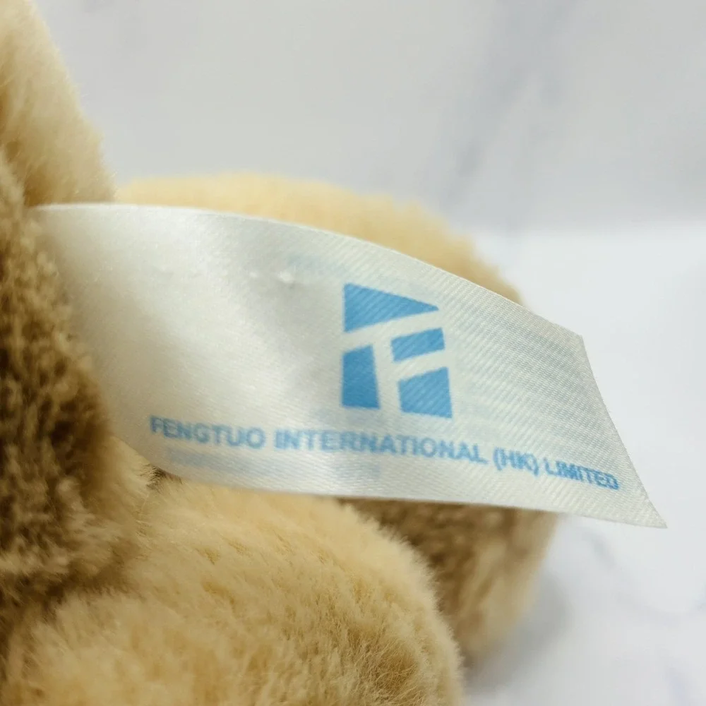Fengtuo‎ International (HK) Easter Bunny Rabbit Tan Plush Pink Embroidered Nose